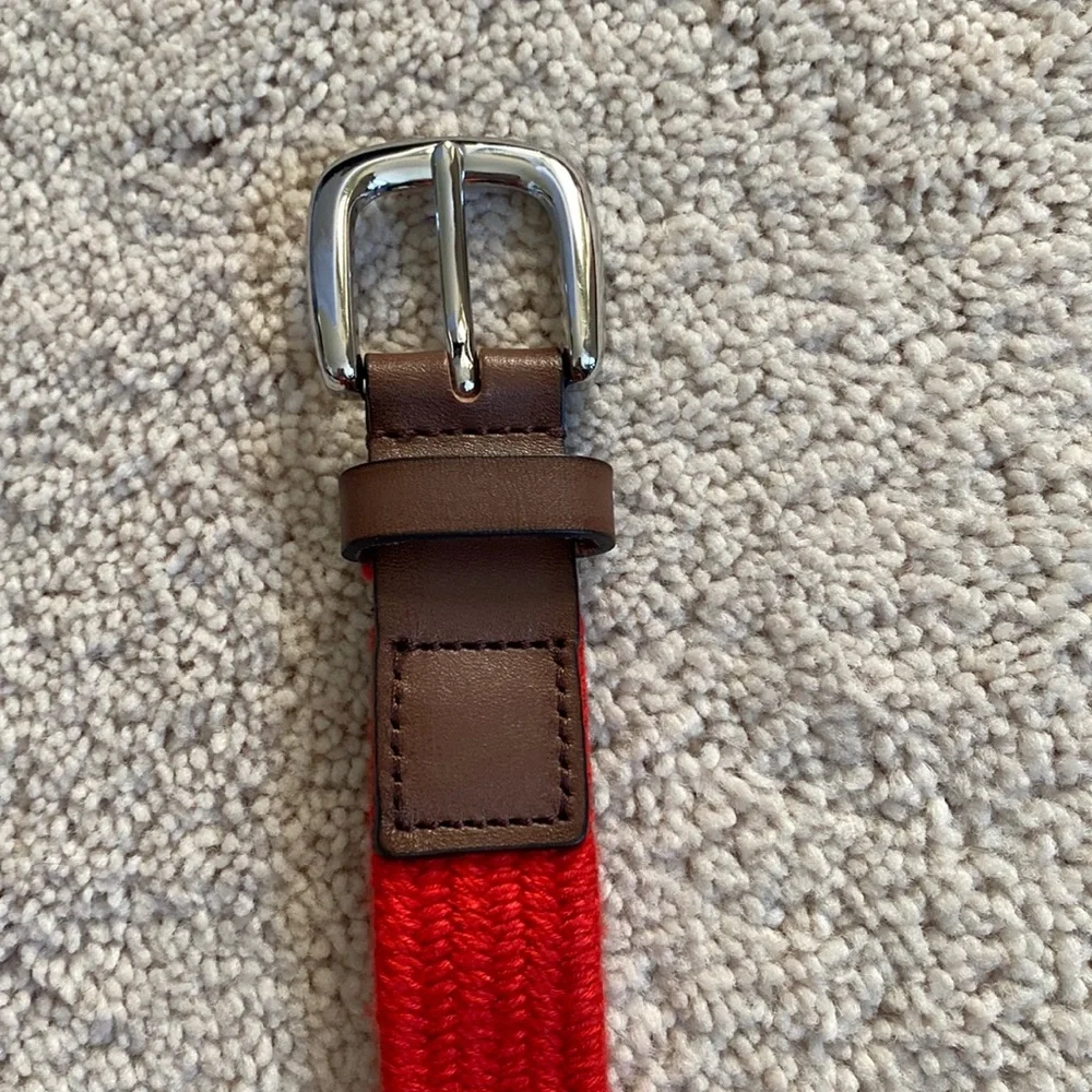 Janie and Jack Red and Brown Kids Belt